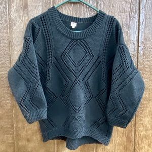 UNIQ Black Chunky Knit Sweater Small Medium
